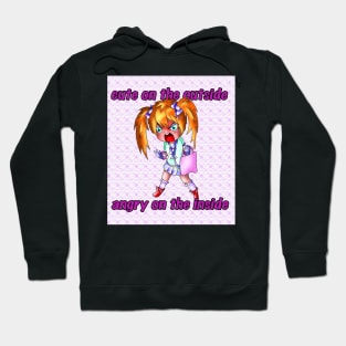 cute on the outside angry on the inside Hoodie